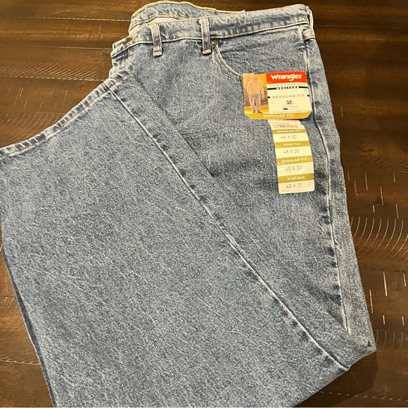 Wrangler Men's Blue Jeans Big Men’s Big & Tall 48x30 New - Picture 1 of 6